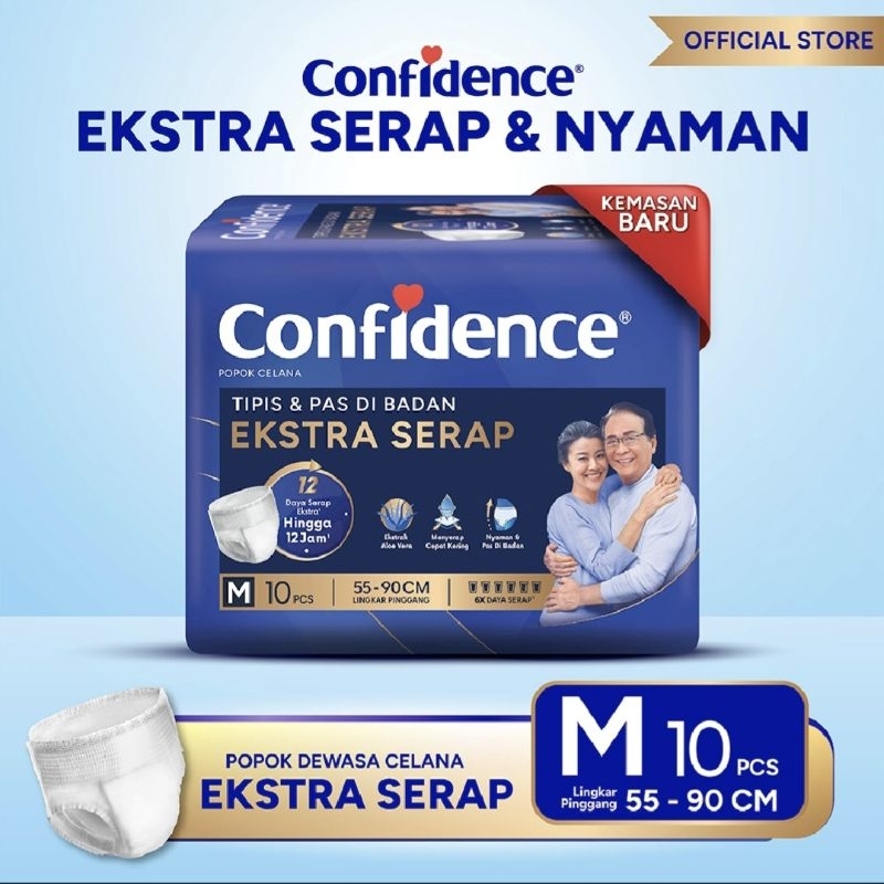 Confidence Popok Celana Dewasa Extra Serap M10/L8/XL12