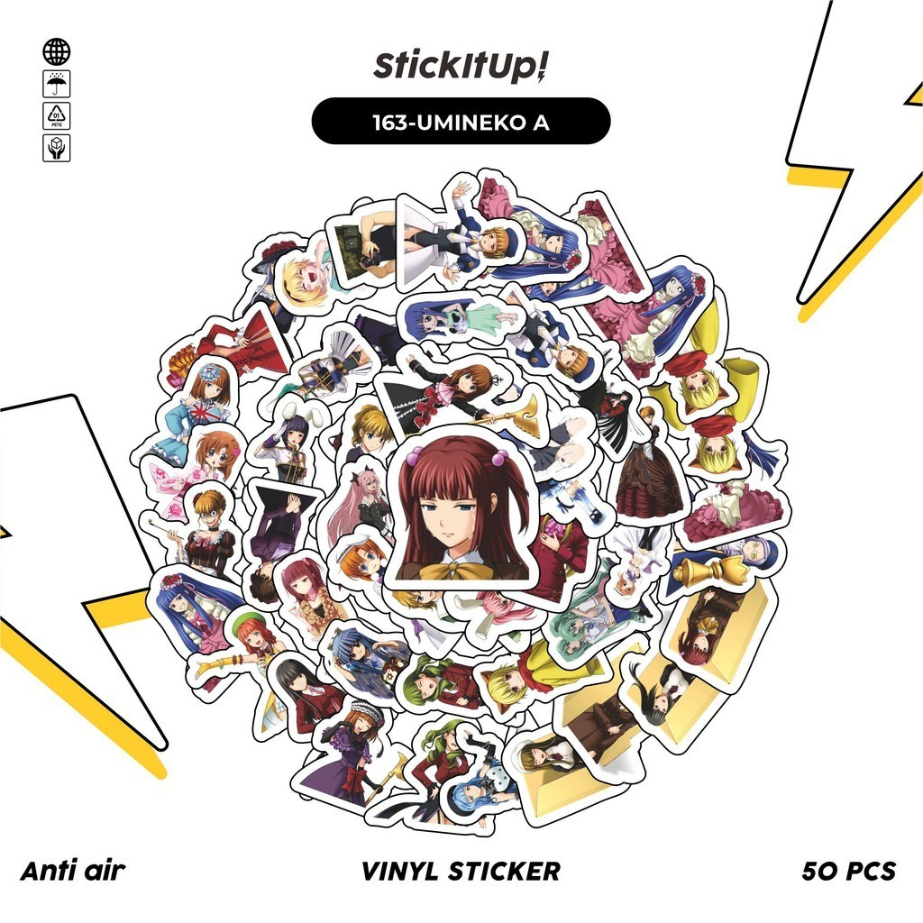 

COD✨ 50 Pcs Stiker Pack Motif Anime Umineko No Naku Koro Ni Lucu Aesthetic Vynil Waterproof untuk Freebies Sticker Buku Journal Casing HP Laptop