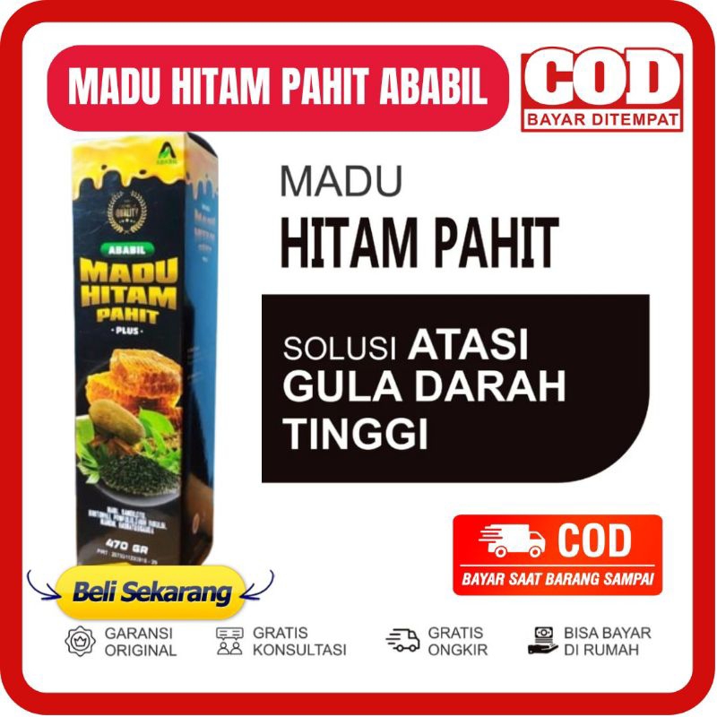 MADU HITAM PAHIT PLUS ABABIL 470 GR - MADU HITAM PAHIT ABABIL MADU PAHIT ABABIL MADU HITAM ABABIL PL