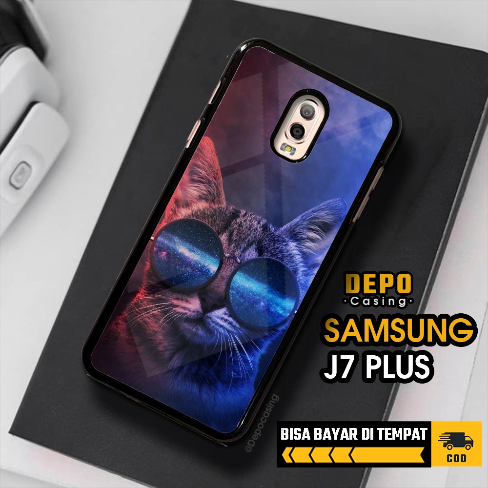 Case Samsung J7 Plus Casing Samsung J7 Plus Casing Depo Casing [MEOW] Case Glossy Case Aesthetic Cus