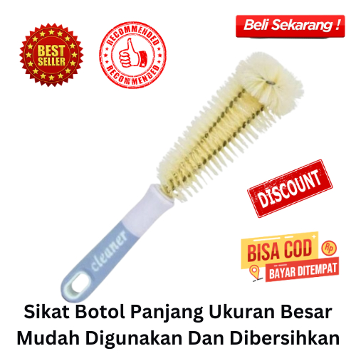[BISA COD] PROMO Sikat Botol Panjang Ukuran Besar Mudah Digunakan Dan Dibersihkan Sikat Gelas Sikat 