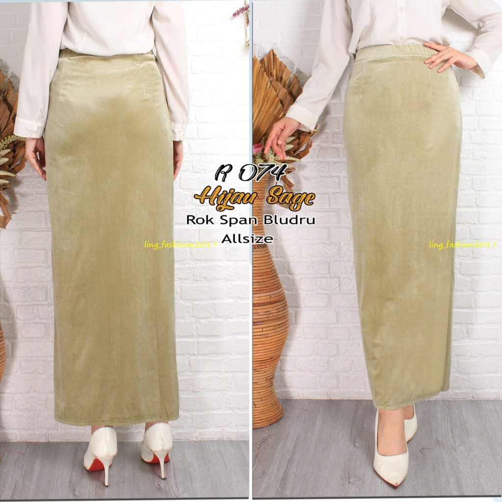 FAVORIT ROK SPAN BLUDRU PANJANG TERBARU/ROK SPAN KERJA WANITA PANJANG/ROK SPAN BELAH BELAKANG