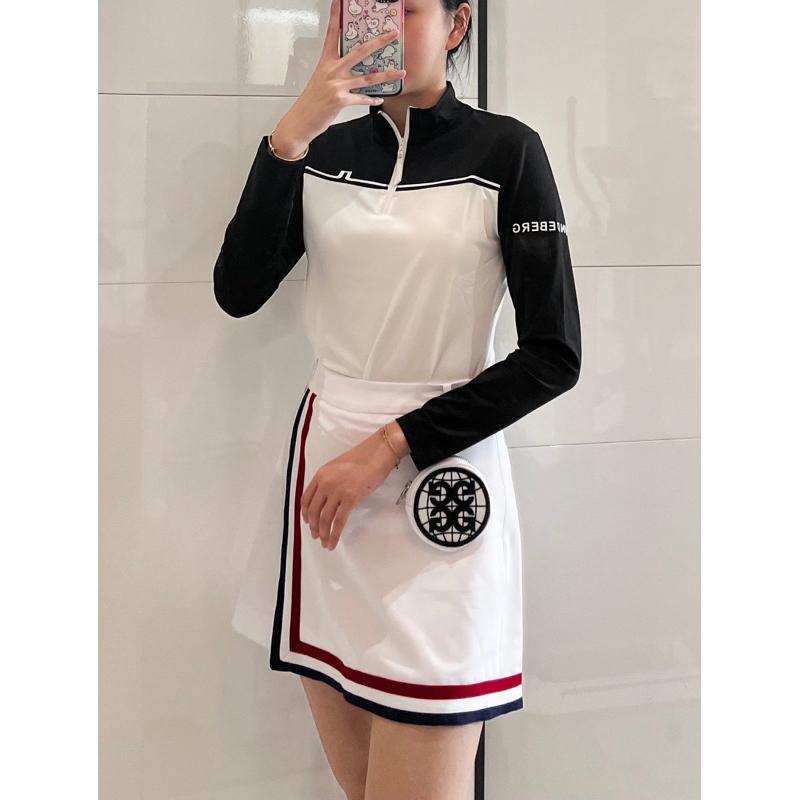 jlindeberg JL briger stripes polo golf polo baju golf wanita