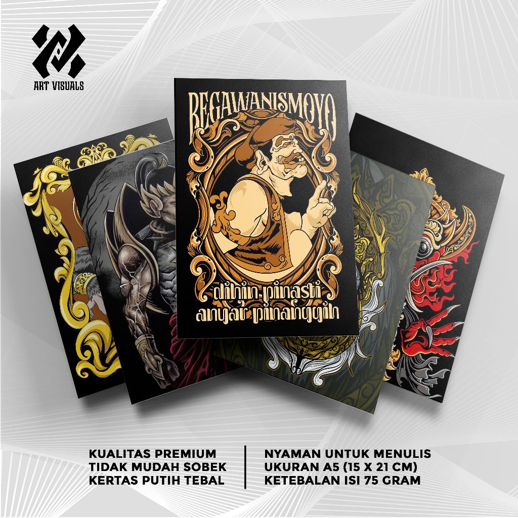 

Buku Tulis Custom Tema Seni Budaya Wayang Terlengkap Termurah Model Bebas Pilih Foto / Buku Tulis Sekolah / Buku Catatan