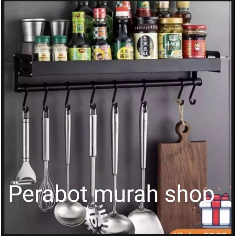 Rak/rak bumbu/rak bumbu gantung/rak dapur dinding/rak dapur besi/rak dapur berkualitas/rak gantung m