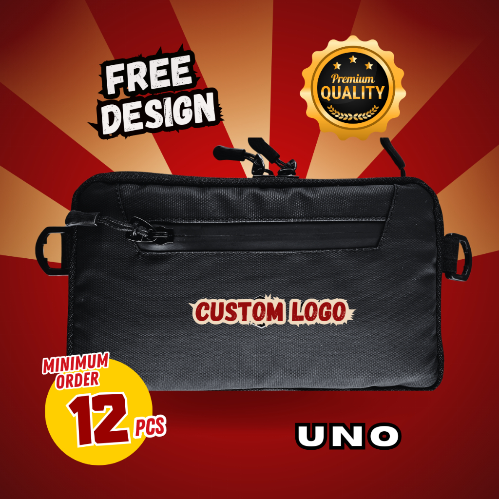 Tas Selempang Custom Nama Gambar Logo Premium - UNO Handbag - Komunitas Perusahaan Pria Wanita