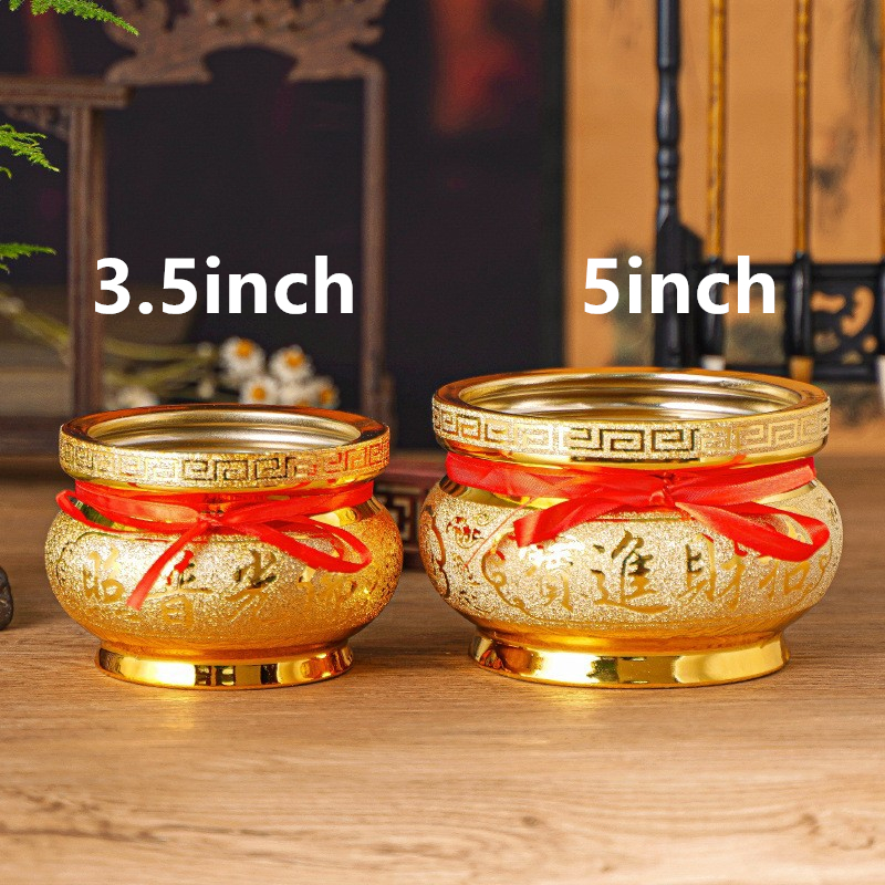 3.5/5inch Hiolo Tempat Hio Emas Kuningan / Hio Dupa Kuningan / Hiolo Tempat Dupa Hio Emas