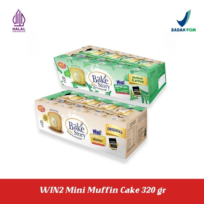 

WIN2 Mini Muffin Cake with Cream Filling 320 gr Snack Camilan Bolu