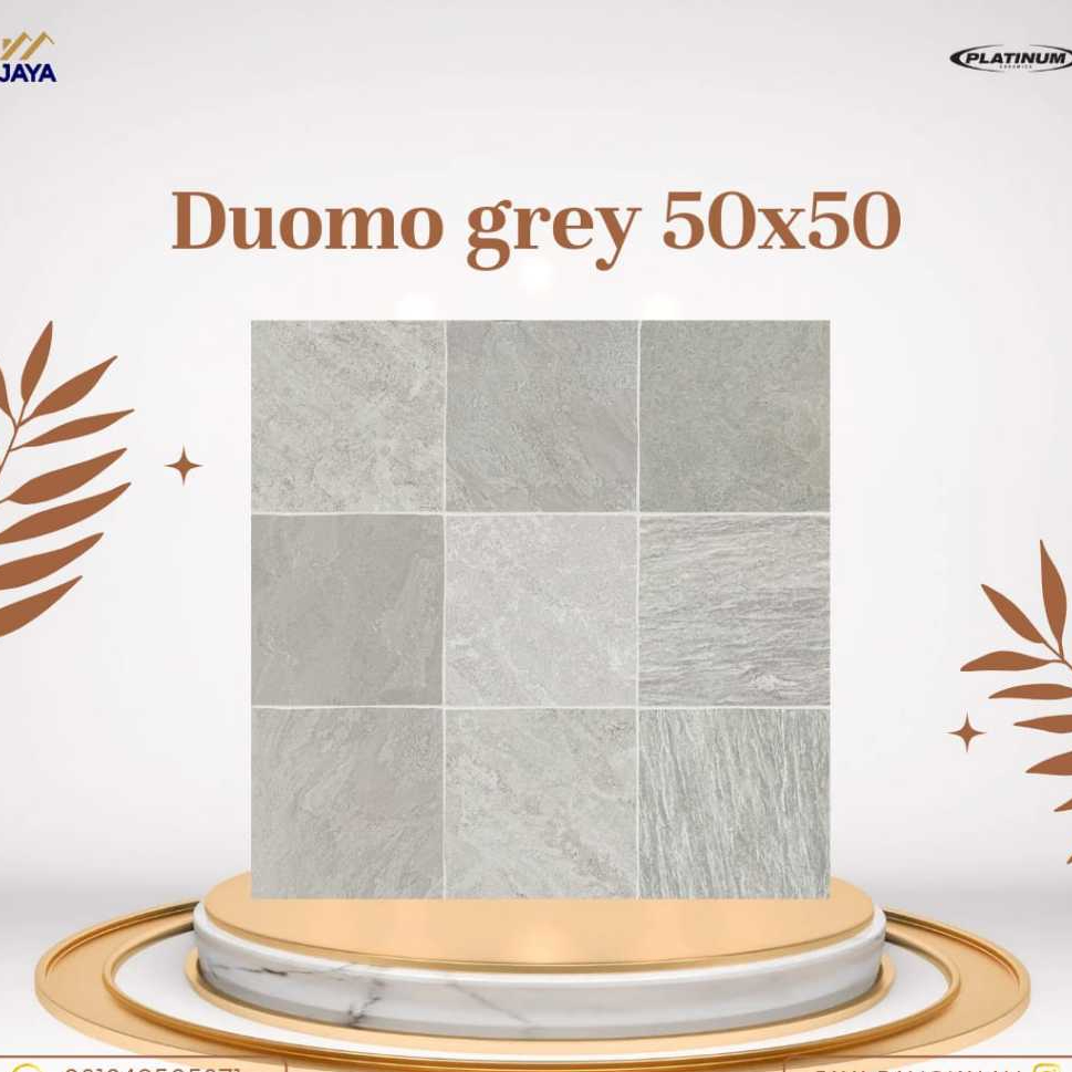 KERAMIK LANTAI MATTE DUOMO GREY 50X50 PLATINUM