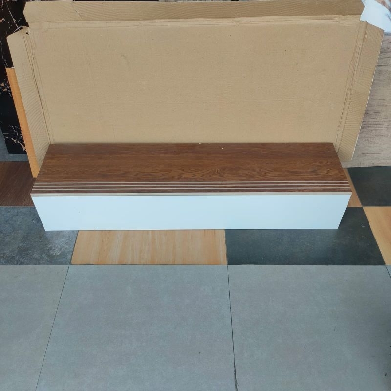 granit tangga uk 30x100 & 20x100 motip kayu dinding putih glosy