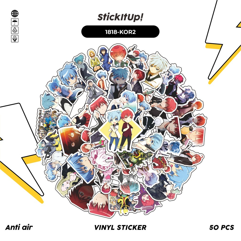 

COD✨ 50 Pcs Stiker Pack ASSASINATI0N CLASSROOM CHAR MIX 02 Lucu Aesthetic Vynil Waterproof untuk Freebies Sticker Buku Journal Casing HP Laptop