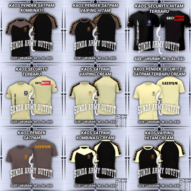 BAJU SATPAM TERBARU 2024 KAOS SECURITY BAJU SECURITY TERBARU KAOS SECURITY / KAOS SECURITY PENDEK