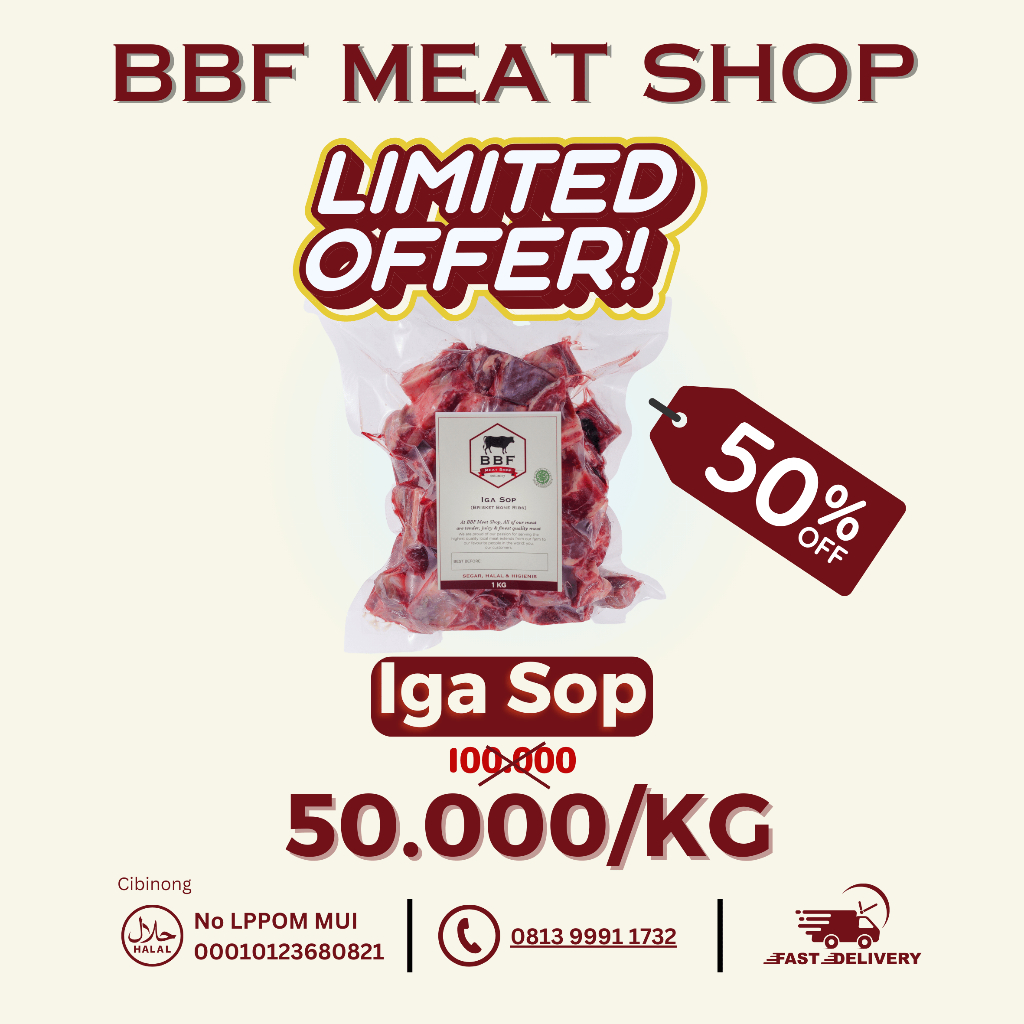 

PROMO TERMURAH DAGING TULANG IGA SAPI NAVAL RIBS END UNTUK SOP RAWON