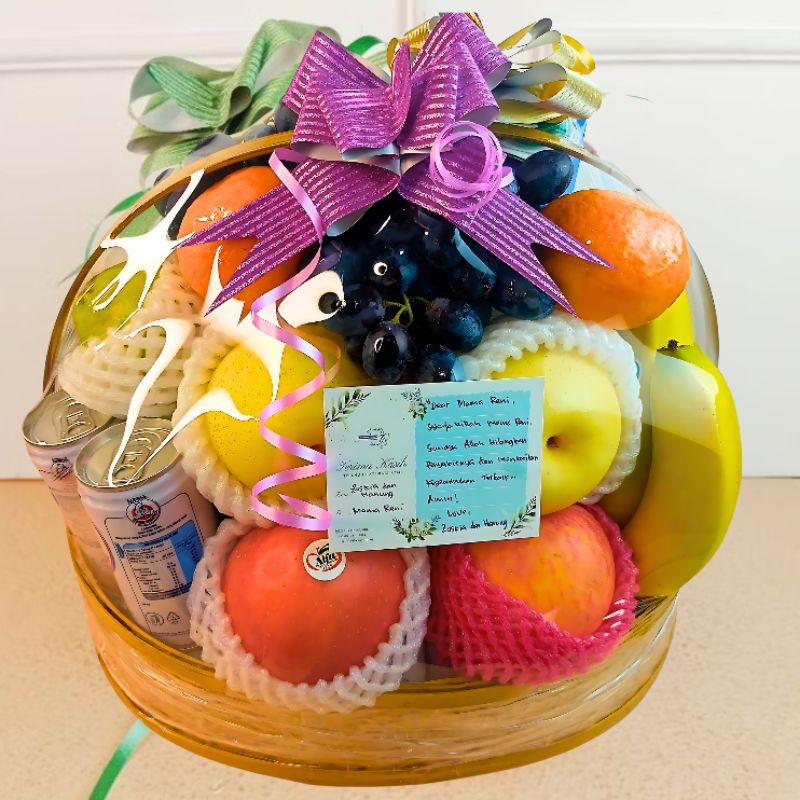 

Parcel Parsel Hampers Buah Segar Bogor Tipe H1 Bisa Dikirim Di Hari Yang Sama Parcel Hantaran Lamaran, Nikahan, Lebaran, Jenguk Orang Sakit, Ulang Tahun, Imlek, Natal, Tahun Baru, Waisak, Nyepi, Galungan