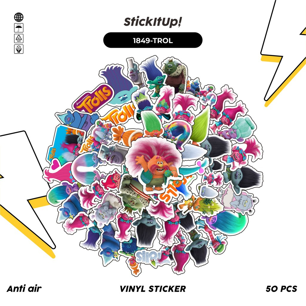 

COD✨ 50 Pcs Stiker Pack THE TR0LLS MIX 01 Lucu Aesthetic Vynil Waterproof untuk Freebies Sticker Buku Journal Casing HP Laptop