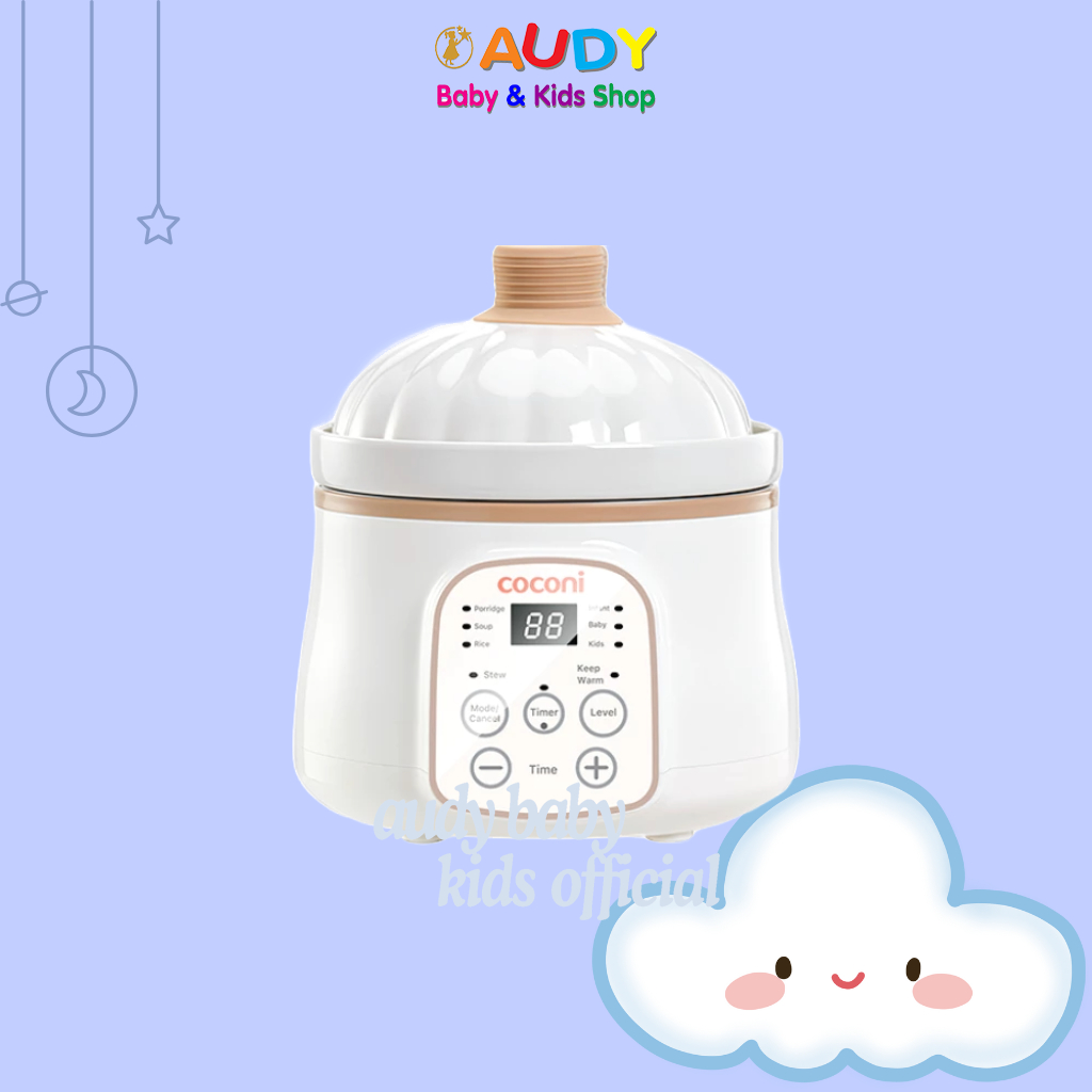 AUDY BABY - COCONI SLOW COOKER1L | ALAT MASAK MAKANAN BAYI DIGITAL | ALAT MASAK MPASI