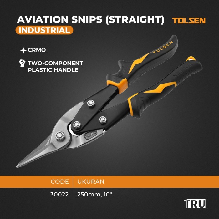TOLSEN Gunting Hollow Baja Ringan Gunting Seng 10 Inch 30022