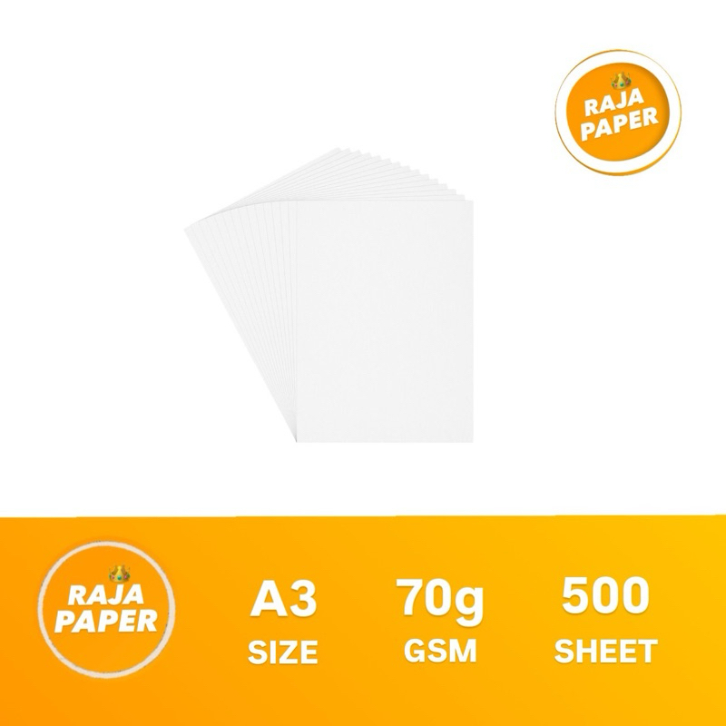 

Kertas HVS 70 Gsm A3 500 Lembar . ( 297 Mm x 420 Mm ) / ( 29.7 Cm x 42 Cm ) , 70 Gr / 70 Gram , 1 Rim / 500 Lbr / 500 Pcs , Kertas Print , Kertas Fotocopy , Fotocopy Paper , Kertas Photocopy .