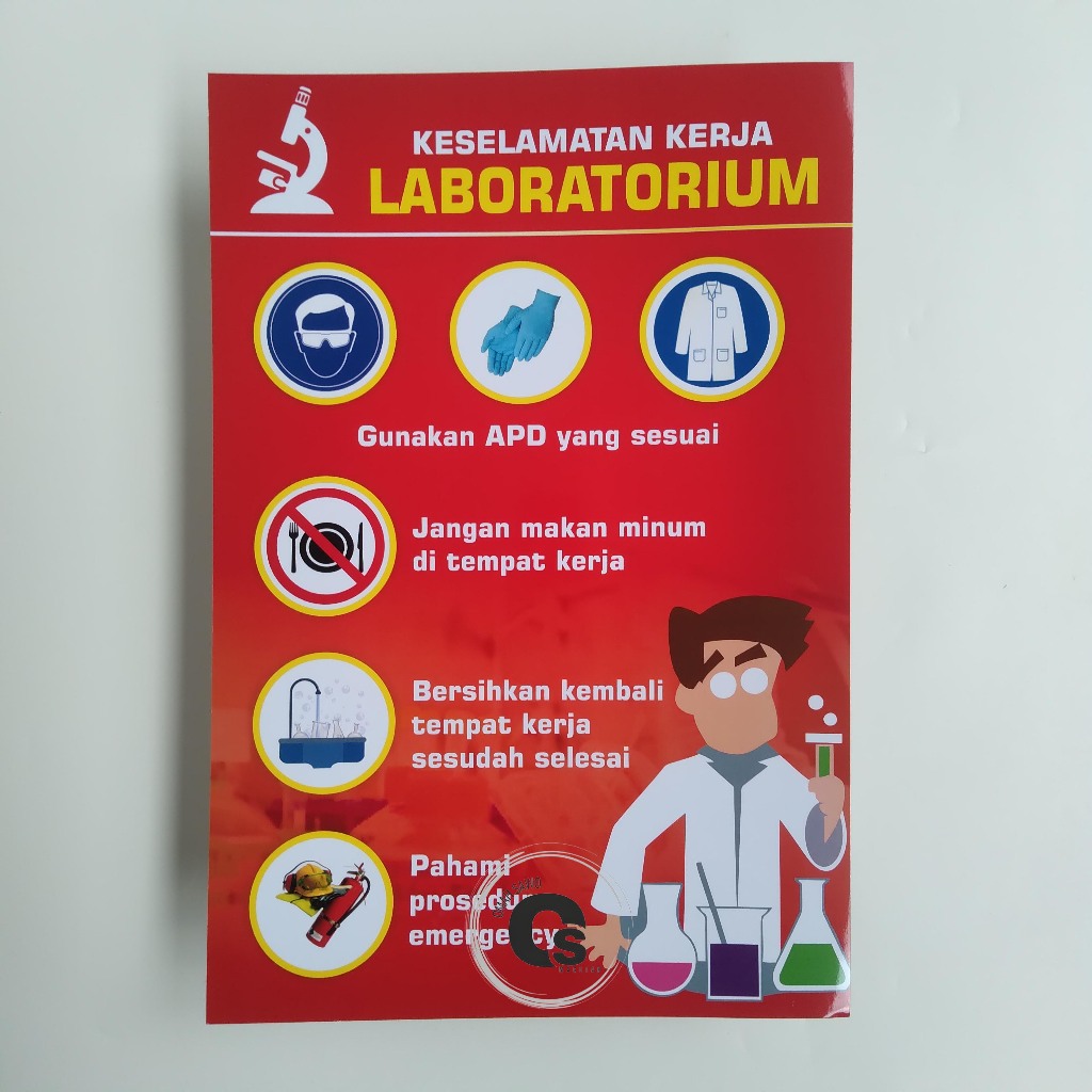 Poster Keselamatan Kerja Laboratorium - K3