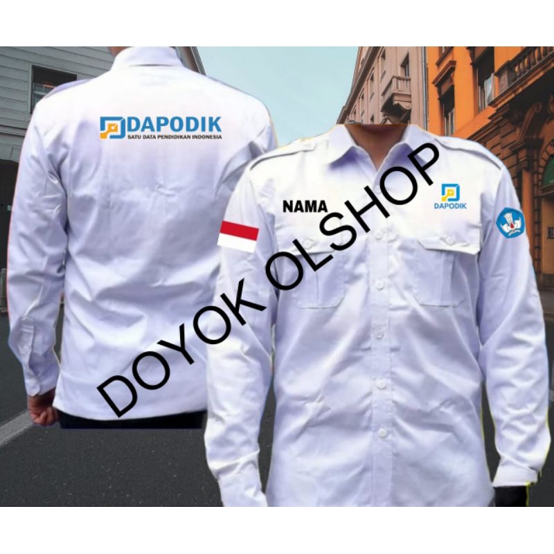lengan panjang kemeja dapodik seragam dapodik pdh dapodik baju dapodik pakaian dinas dapodik kemeja 
