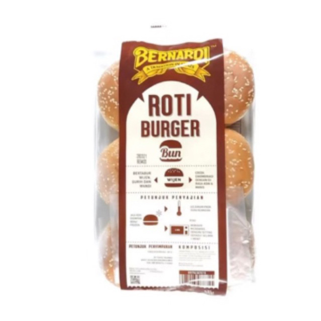 

Bernadi Roti Burger Wijen 6 pcs