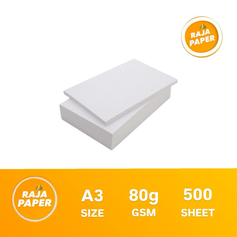 

Kertas HVS 80 Gsm A3 500 Lembar . ( 297 Mm x 420 Mm ) / ( 29.7 Cm x 42 Cm ) , 80 Gr / 80 Gram , 1 Rim / 500 Lbr / 500 Pcs , Kertas Print , Kertas Fotocopy , Fotocopy Paper , Kertas Photocopy .