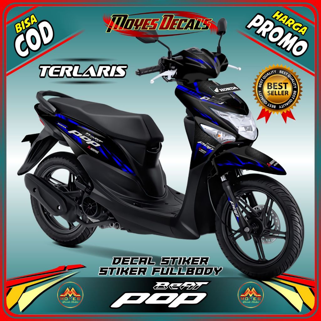 Decal Motor Beat POP - Stiker Motor Beat POP Fullbody Premium - Variasi Motor Beat POP KEREN JS