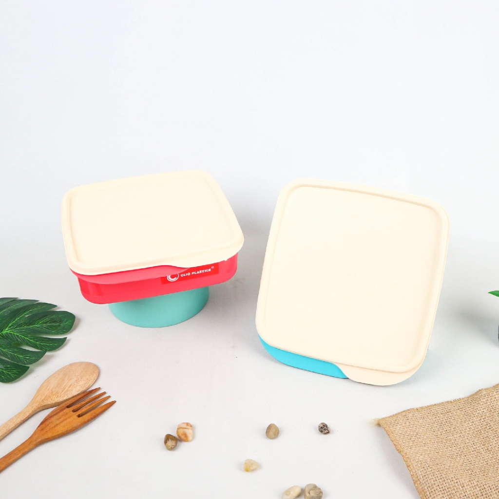 KP - Lunch Box Kyoto 3 Sekat Clio Persegi