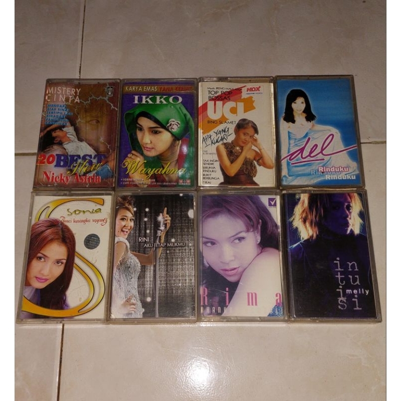 kaset pita Indonesia NICKY ASTRIA-20 Best Slow / IKKO-Wayahna / UCI BING SLAMET-Apa Yang Kucari / DE