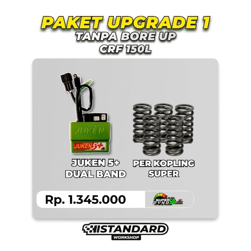 PAKET UPGRADE TANPA BORE UP CRF 150L ECU JUKEN NOKEN AS PER KLEP PER KOPLING BUSI TB