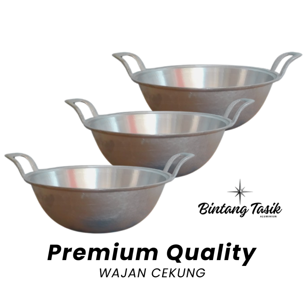 Kuali Cekung Spesial Tebal No.16 diameter 40cm Aluminium Wajan Penggorengan Wajan tumis Anti Lengket