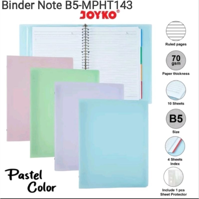 

map binder joyko B5 MHPT 143 pastel