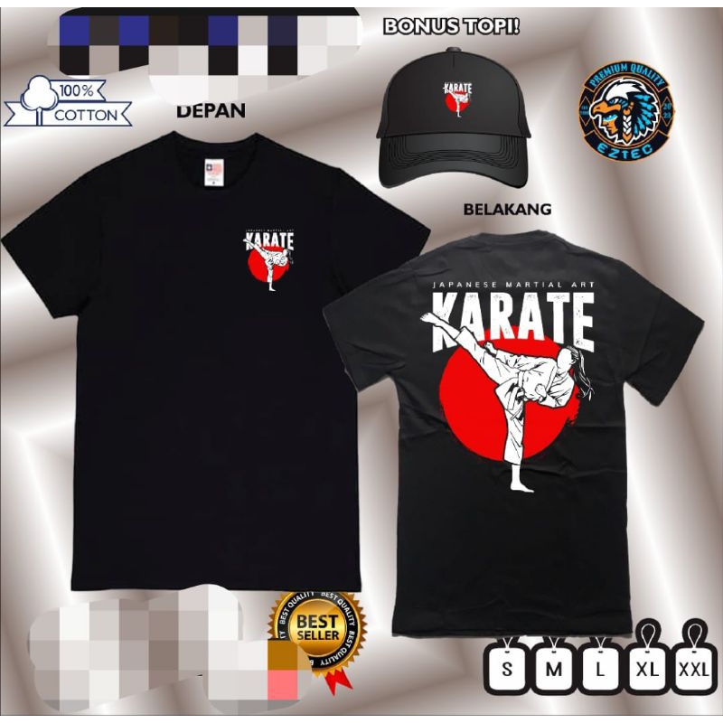 KAOS KARATE JAPANESE MARTIAL ART BONUS TOPI