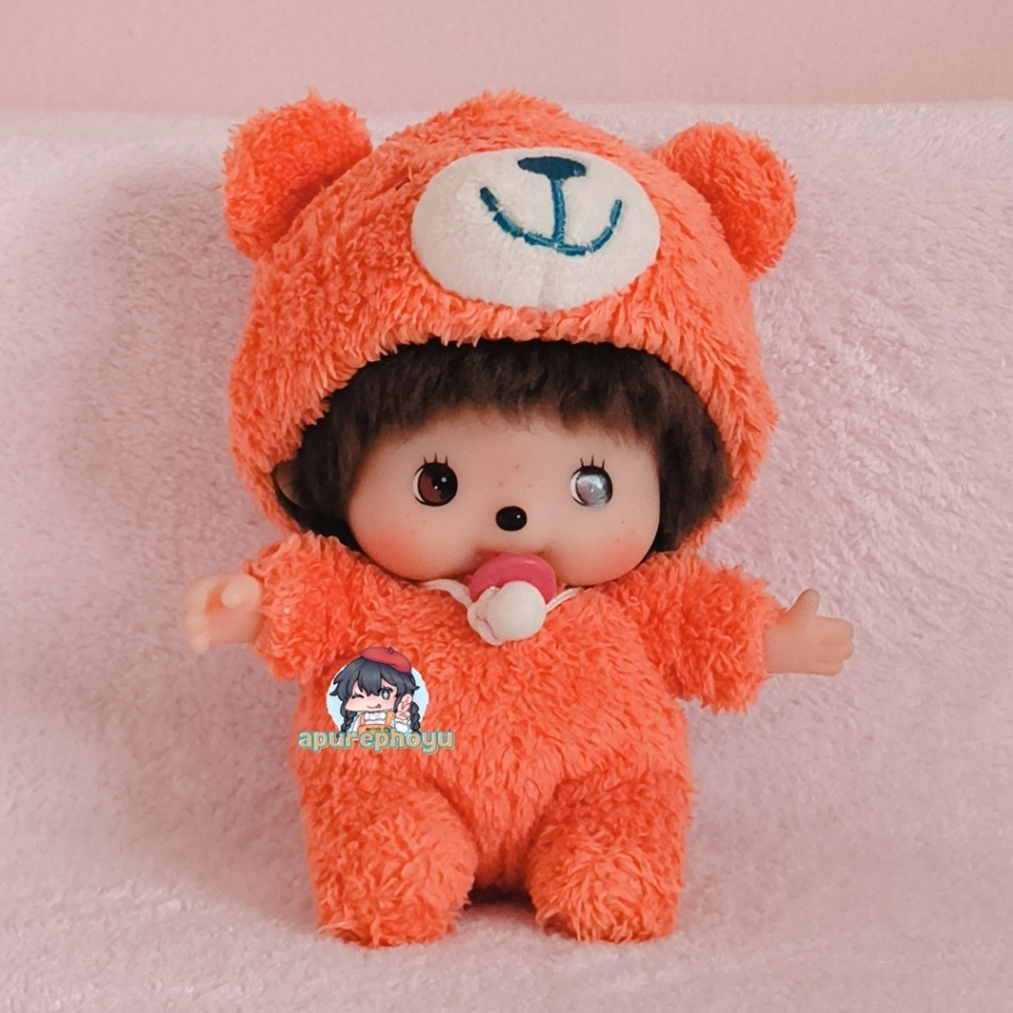 Boneka Monchhichi Sekiguchi Bebichhichi Bear Baby Costume Mini Plush