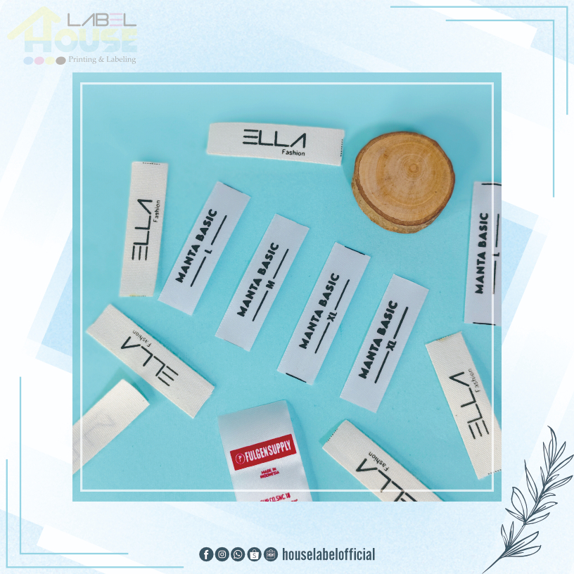 

Label Printing Satin Putih Tebal Impor | Satin Rajut Dua Sisi | Label Baju Custom Nama