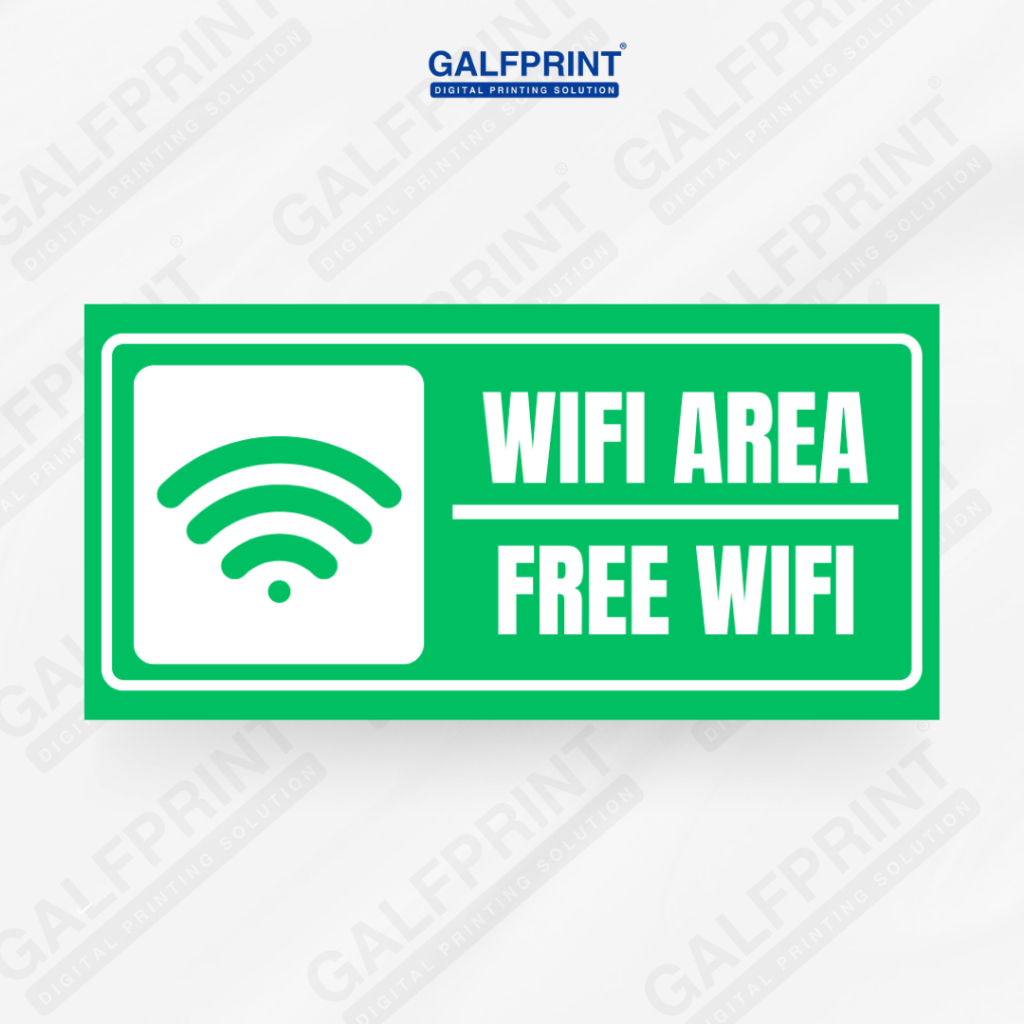 

GALFPRINT STICKER SIGN WIFI AREA HIJAU 12X5 CM