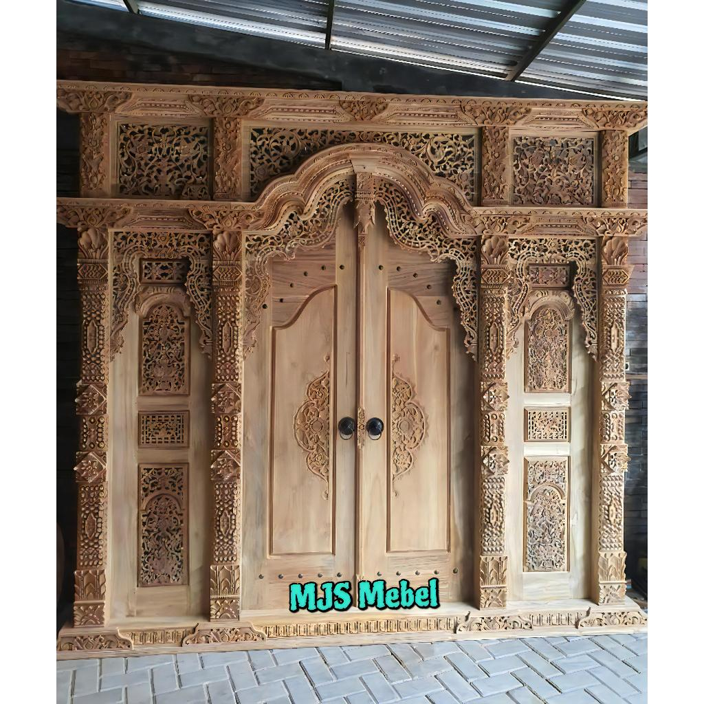 Pintu Gapura Gebyok Ukir Kayu Jati Jepara Gebyok Terbaru 300 X  270