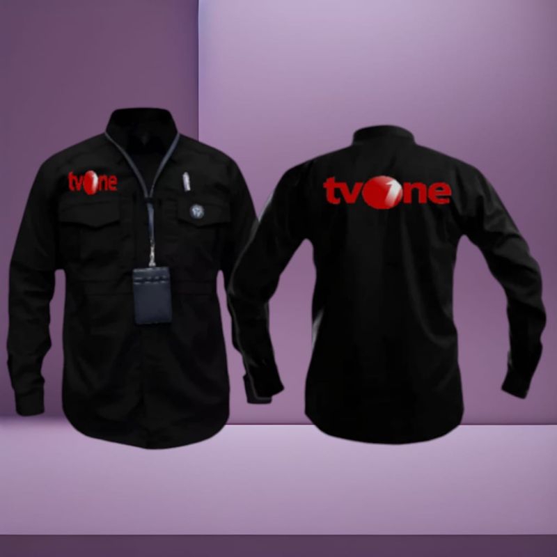 kemeja kerja baju pdh seragam kerja tactical TVOne full bordir