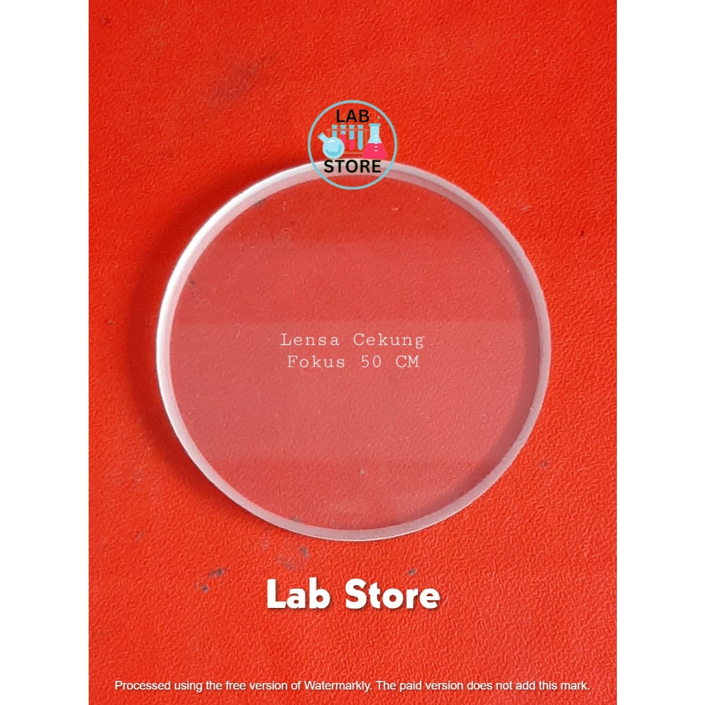 Lensa Cekung / Lens Double Concave / Double Cekung Lensa Fokus 50 CM Diameter 50 mm