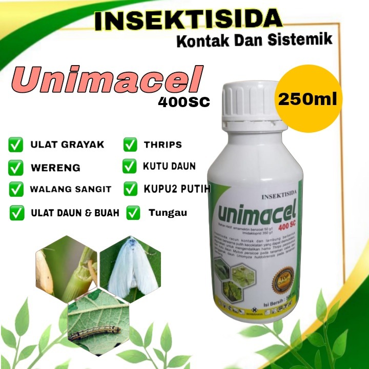 Unimacel 250ml Promo Grosir Obat Hama Tanaman/insektisida/unimacel/emamektin/pupuk/Hama/tani
