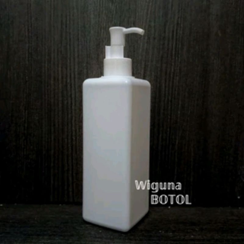 Botol Pump 500ml Kotak Hdpe / Botol Hdpe 500ml Kotak Tutup Pump Clip Oil