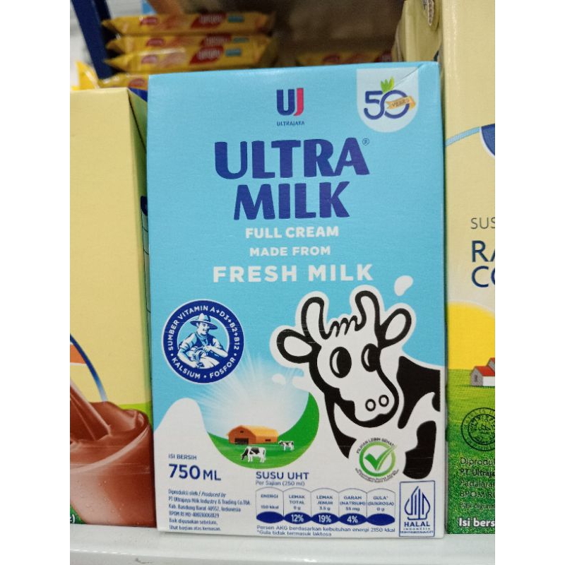 

Susu Ultra milk 750 ml rasa coklat dan full cream