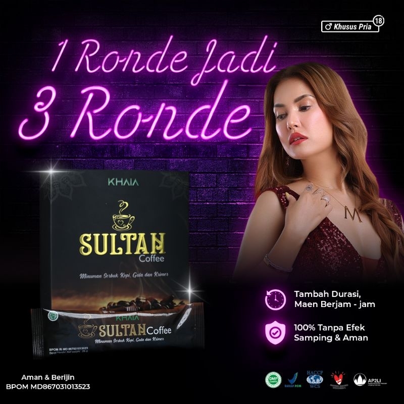 

Khaia Sultan coffe | Kopi khaia Sultan | Coffee Sultan | Kopi stamina hitam bubuk minuman herbal untuk menjaga kesehatan dan stamina pria dewasa 100% original