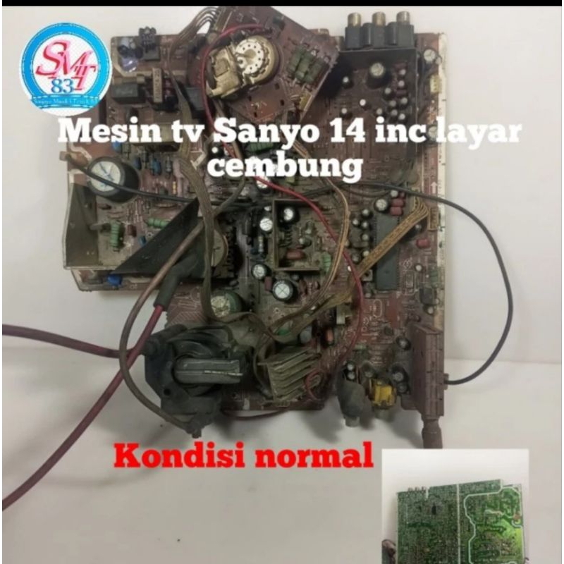mesin tv Sanyo 14 layar cembung