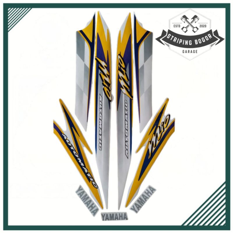 STRIPING YAMAHA MIO SPORTY THN 2003 2004 LIST PUTIH