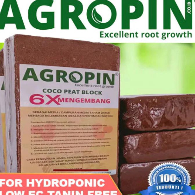 KF7 Media Tanam Cocopeat Premium Block 1kg Low EC  Agropin