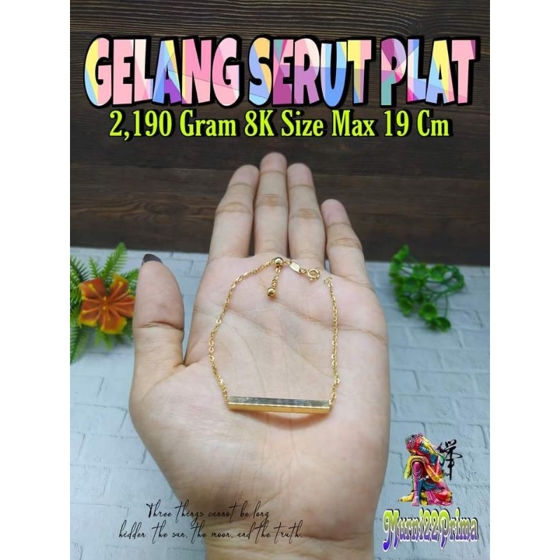 GELANG SERUT PLAT EMAS ASLI