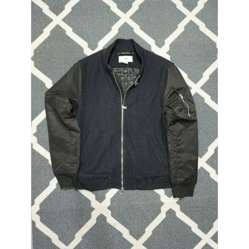 Jaket bomber H&M kombinasi original berkualitas pria
