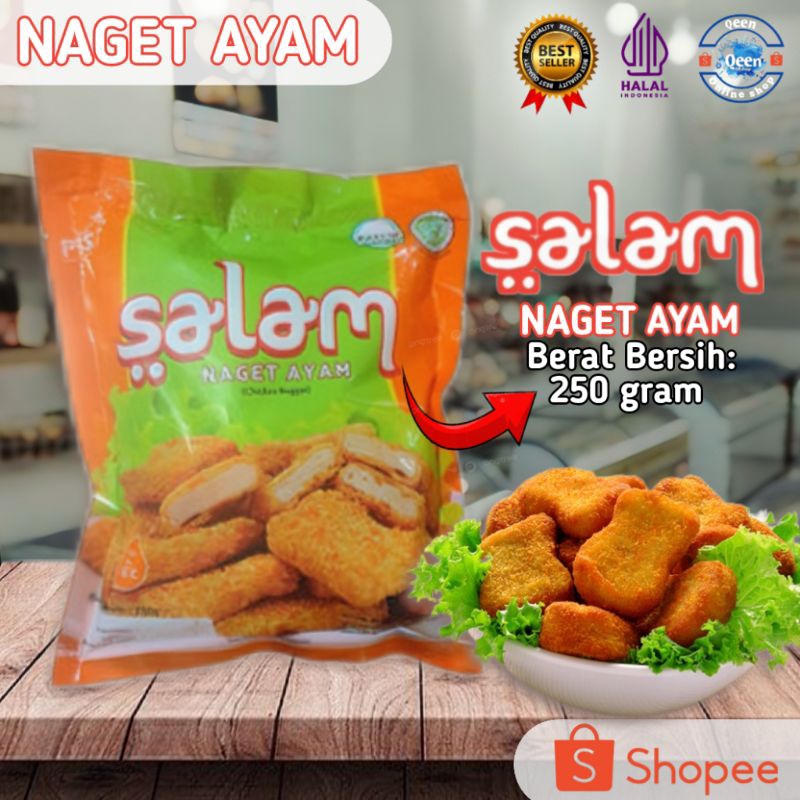 

Salam Naget ayam isi 250 gram.