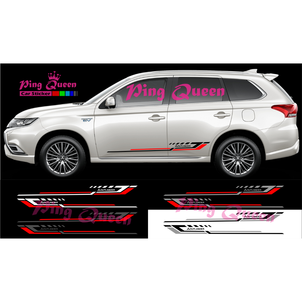 STICKER MOBIL MITSUBISHI OUTLANDER STICKER STRIPING VARIASI MOBIL OUTLANDER